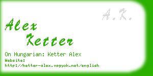alex ketter business card